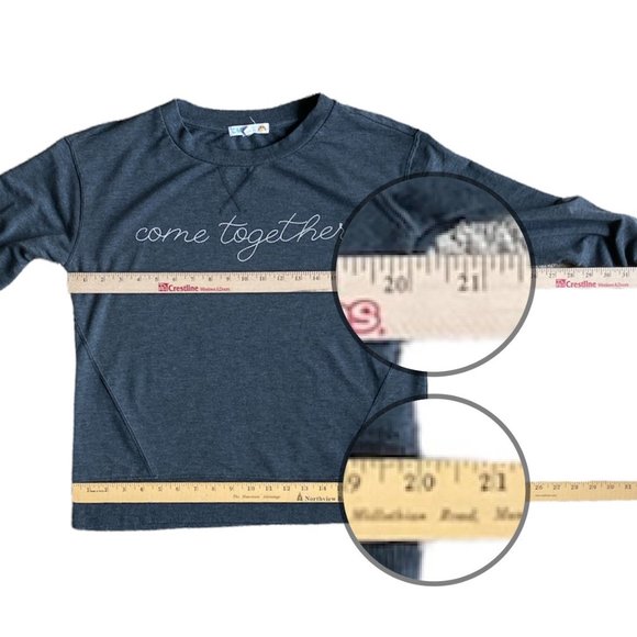 C&C California Come Together Ultra Soft Comfy Gray Sweatshirt Sz M Lightweight - Picture 14 of 15